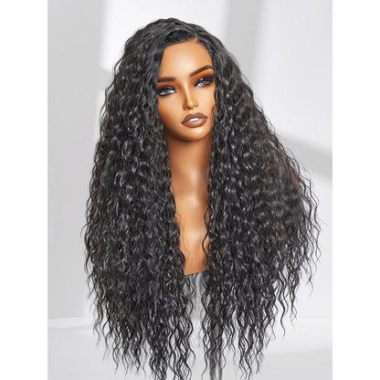 Hand Woven Lace Front Long Curly Synthetic Wig