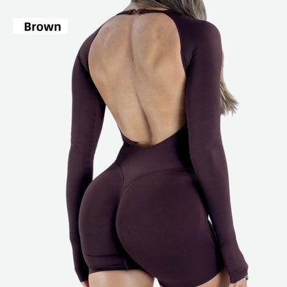 Womens Quick-Dry Yoga Fitness Jumpsuit