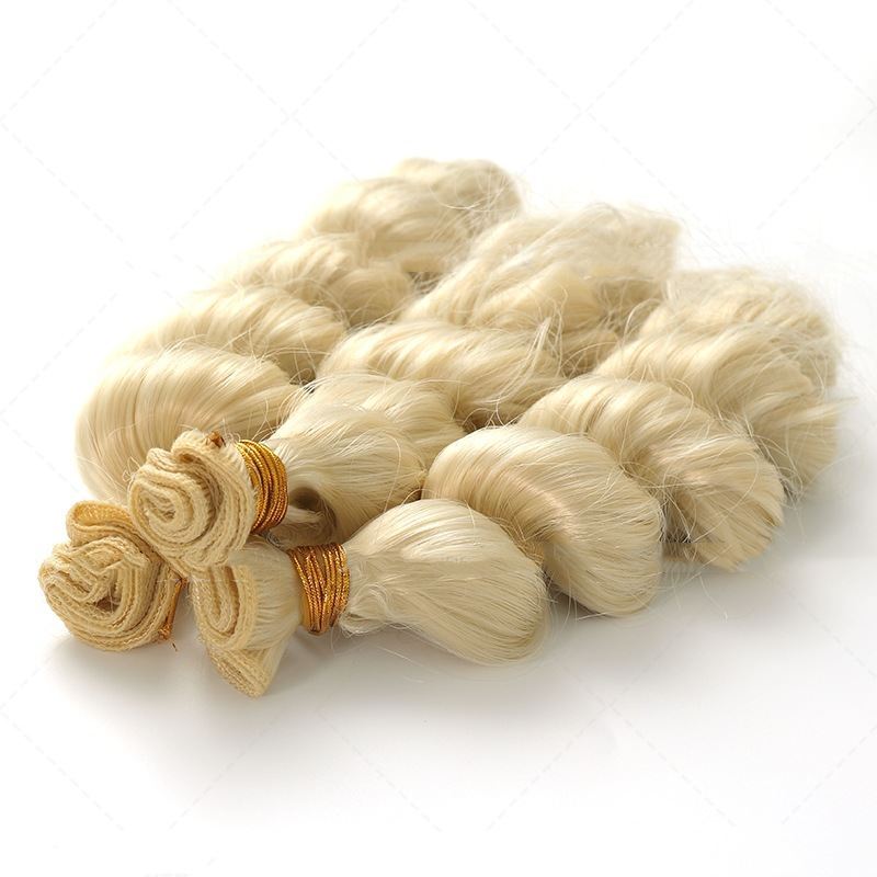 Synthetische 1 Stuk Blonde Golvend Bundel Weave