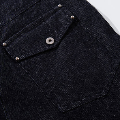 Mens Denim Wide Leg Pants