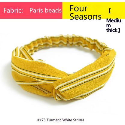 Elastische gekruiste chiffon hoofdband in Boheemse stijl