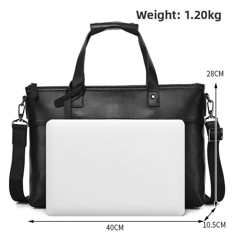 Men's Top Layer Cowhide Business Briefcase Laptop Bag