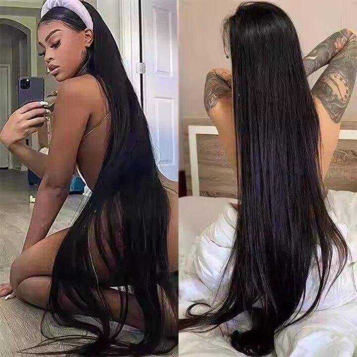 Raw Vietnamese human hair straigth front lace wig