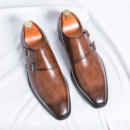 Classic Buckle Leather Formal Shoes for Men