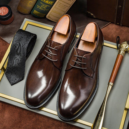 Klassieke leren Derby-schoenen voor heren