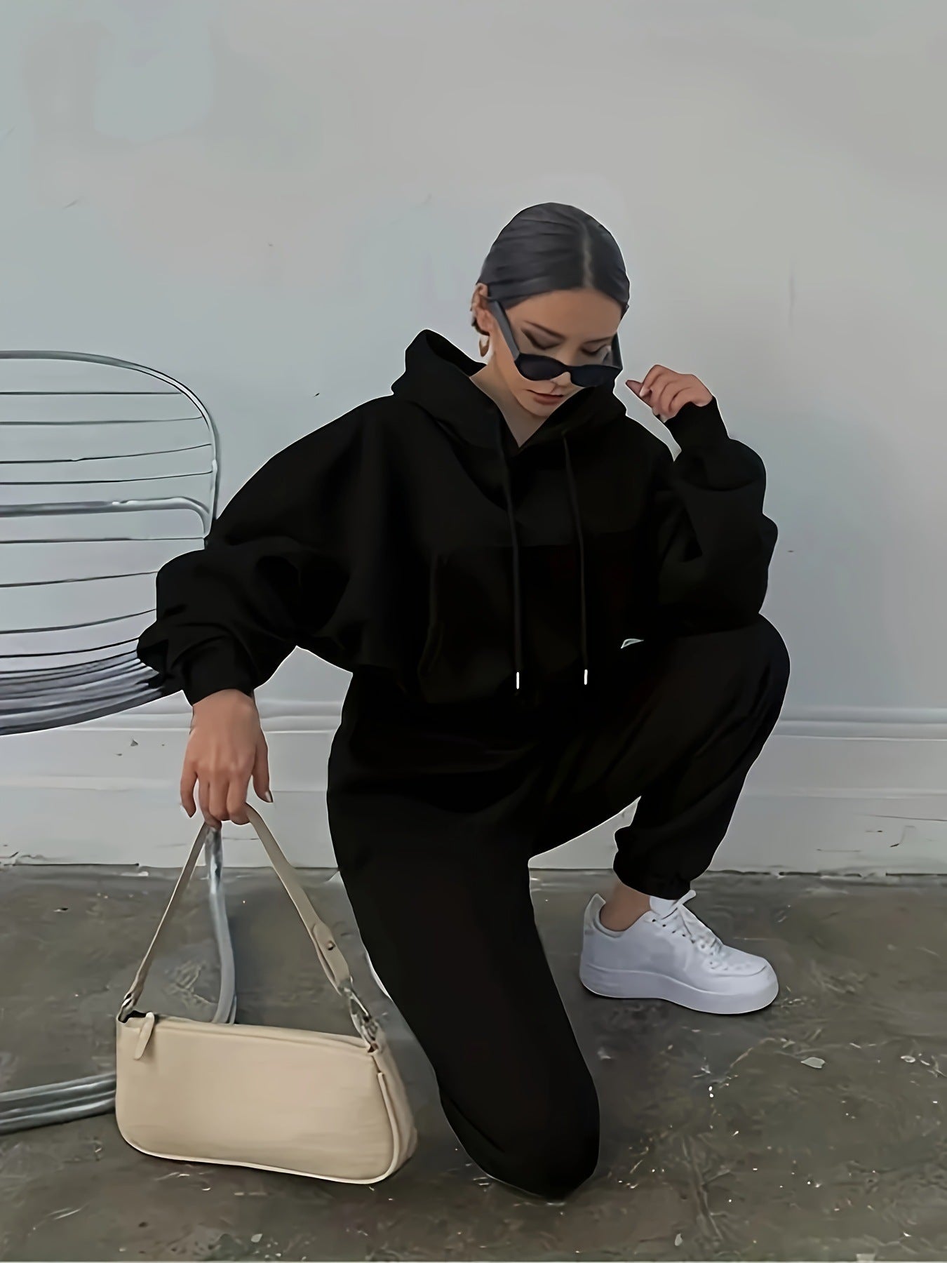 Women's Casual Sweatshirt Jacket and Pants Set