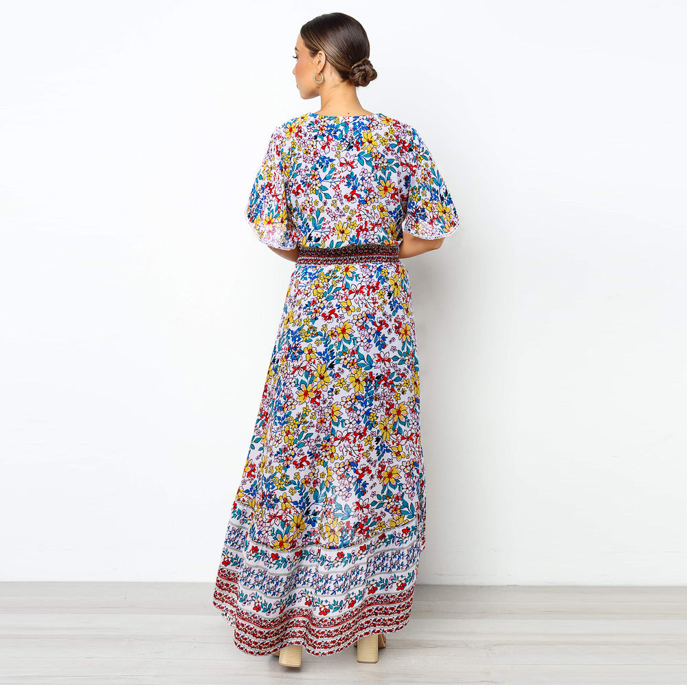 Bohemian jurk met bloemenprint