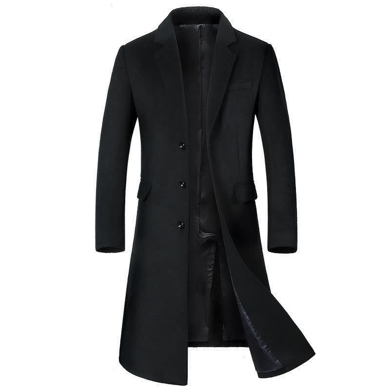 Mens Wool Blend Overcoat