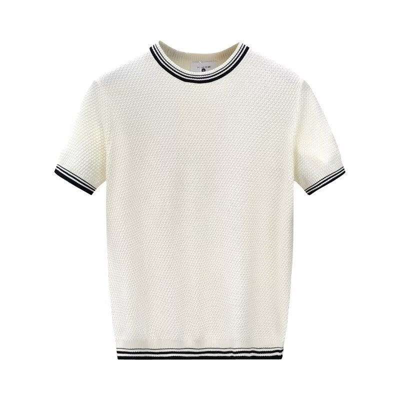 Mens Color Block Knit Shirt