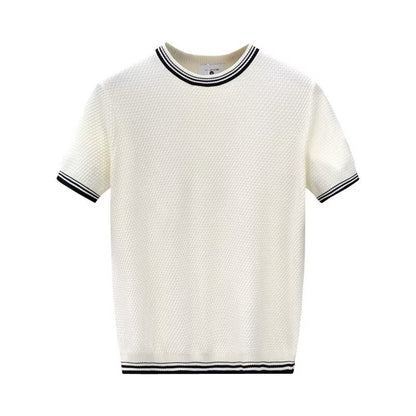 Mens Color Block Knit Shirt