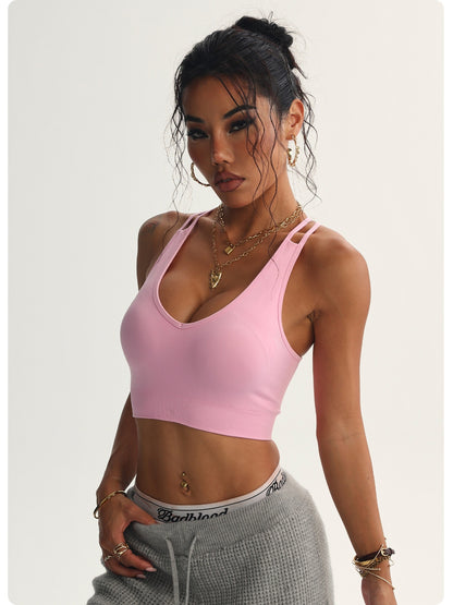 Peach Heart Cross Beauty Rug Yoga BH Sport