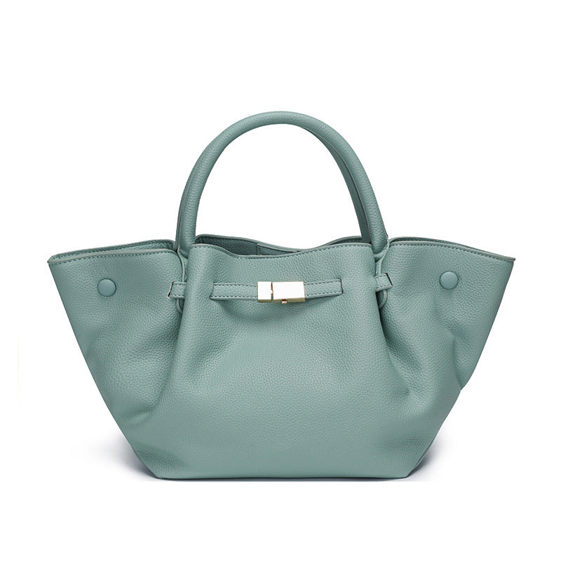 Women's Textured Pleated Tote Bag Large Capacity Single Shoulder Handbag