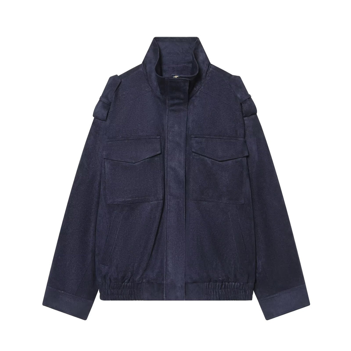 Women's Stand Collar Suede Texture Jacket