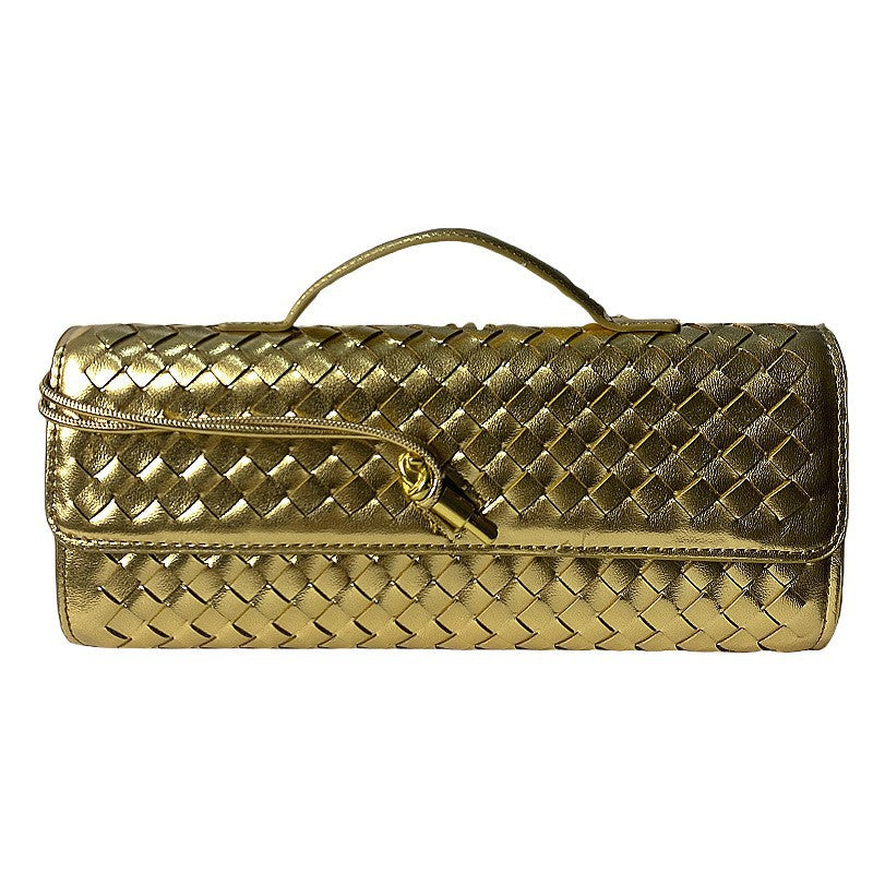 Soft Handmade Woven PU Leather Organ Crossbody Bag