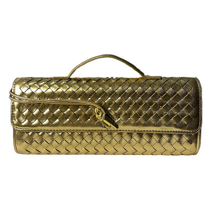 Soft Handmade Woven PU Leather Organ Crossbody Bag