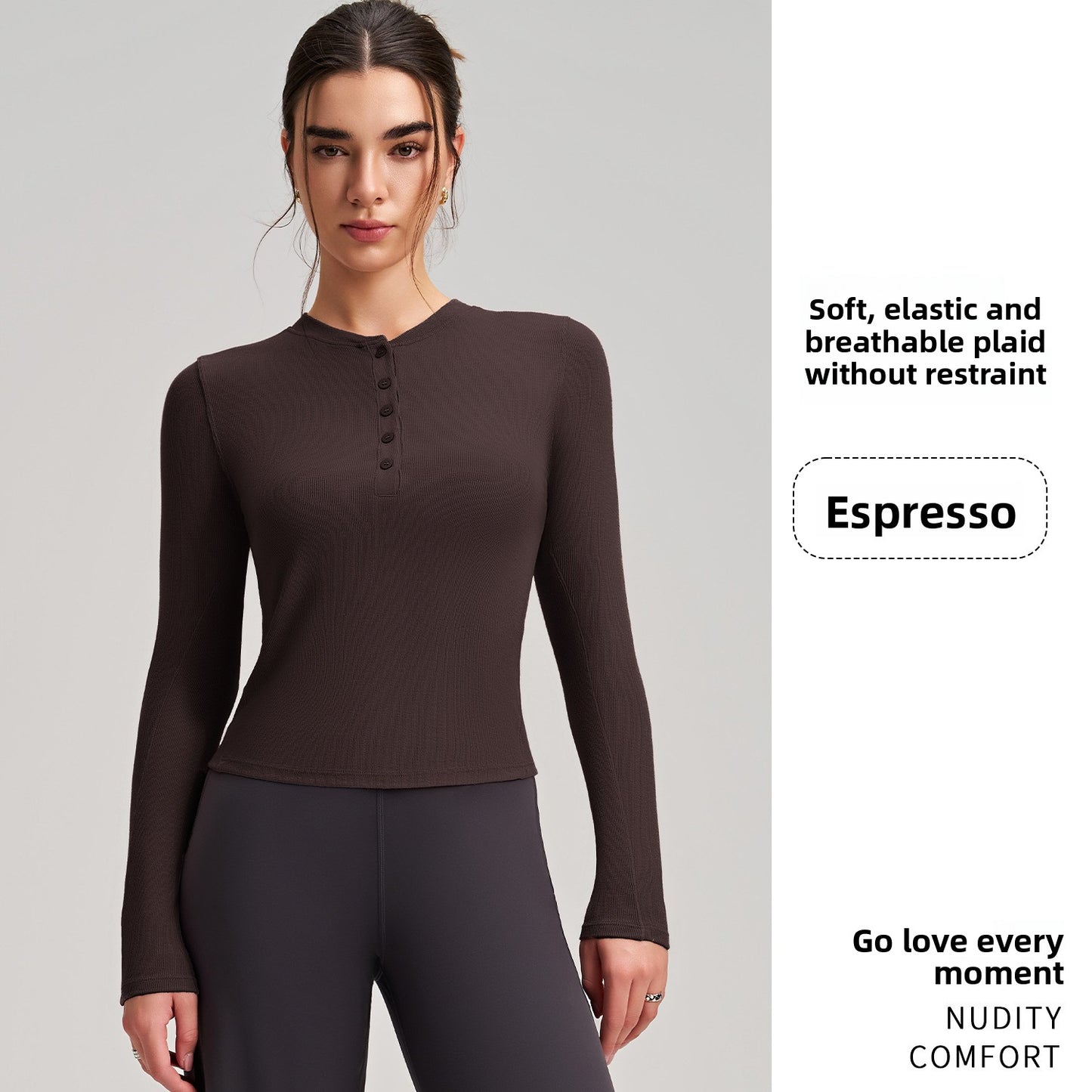 Womens Long Sleeve Yoga Top Fitness Shirt