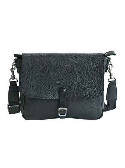 Men's Cowhide Leather Crossbody Messenger Bag