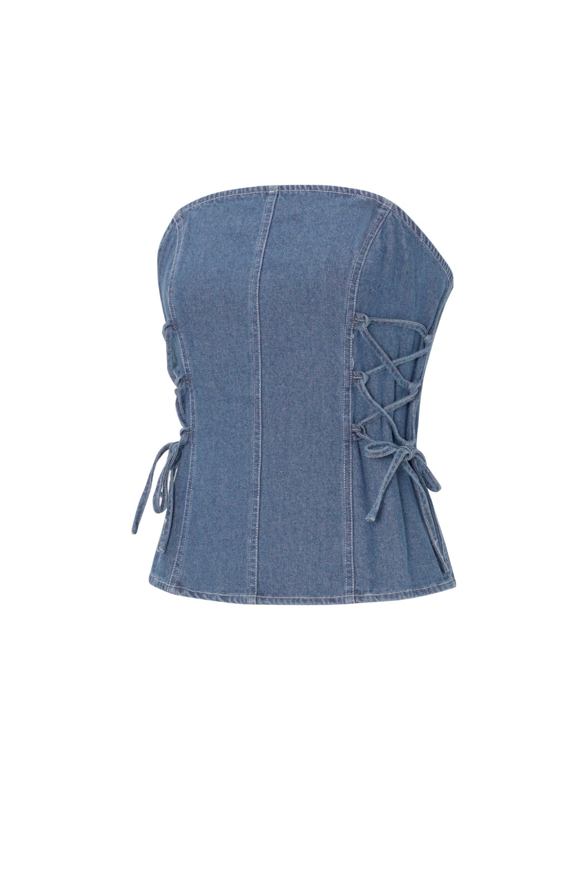 Denim kanten tubetop