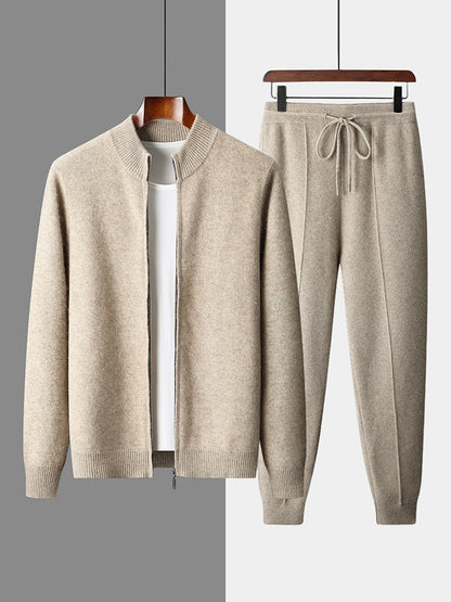 Men's knitted sweater coat