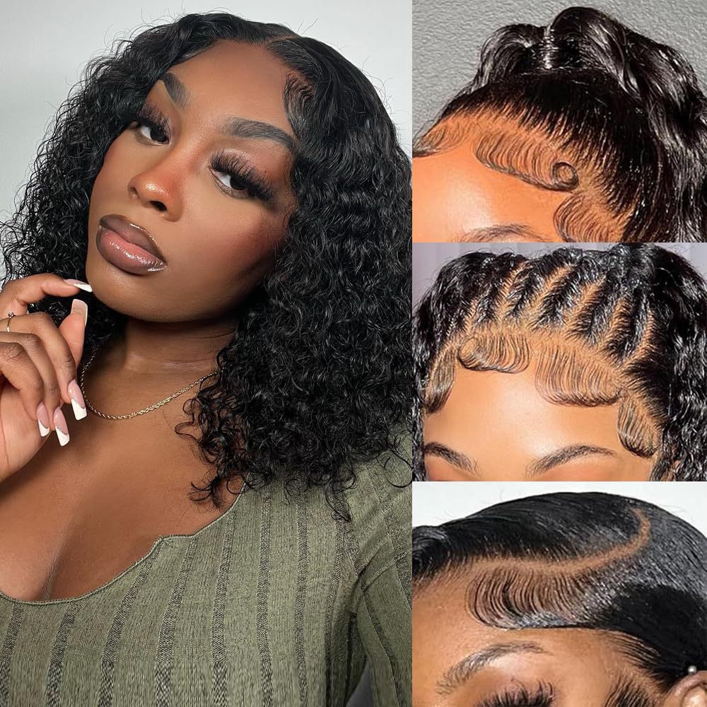 3x4 Real Hair Lace Front Wig With Curls