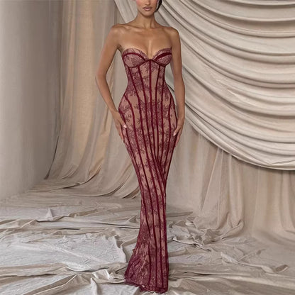 Lace Off-Shoulder Bodycon Dress