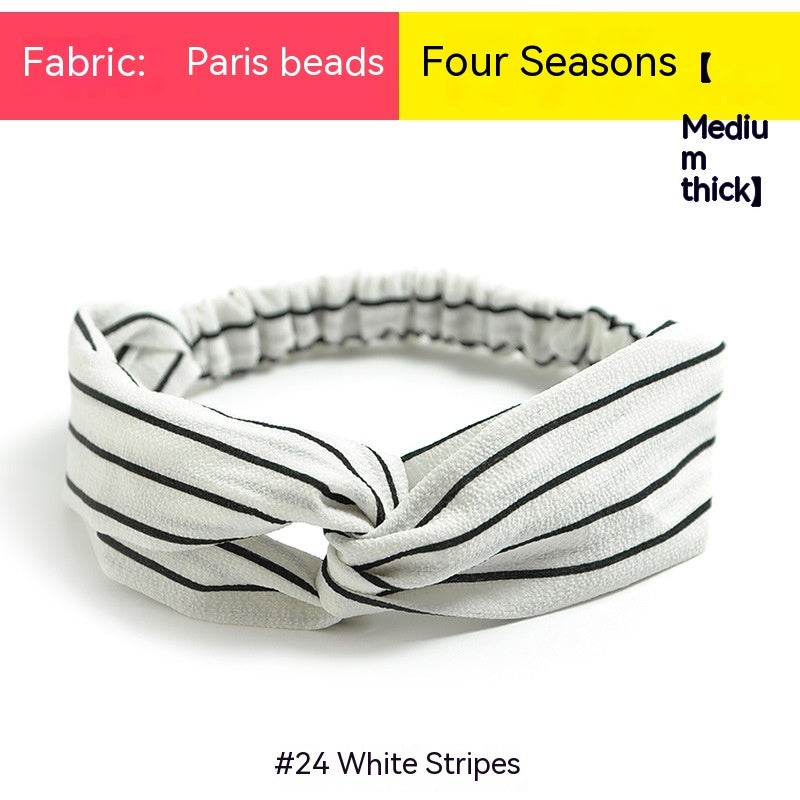 Elastische gekruiste chiffon hoofdband in Boheemse stijl