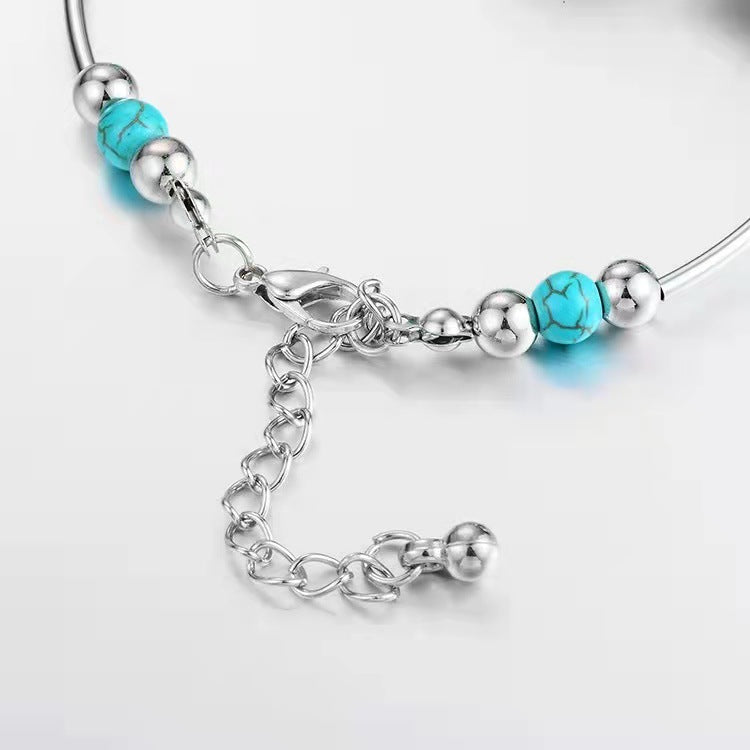 Retro turquoise vlinderarmband