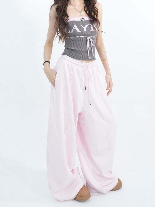 Floor-Length Drawstring Pants
