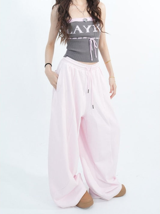 Floor-Length Drawstring Pants