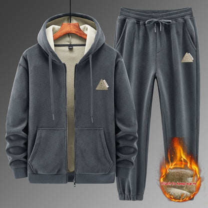 Kasjmier casual warm gevoerde sportpak