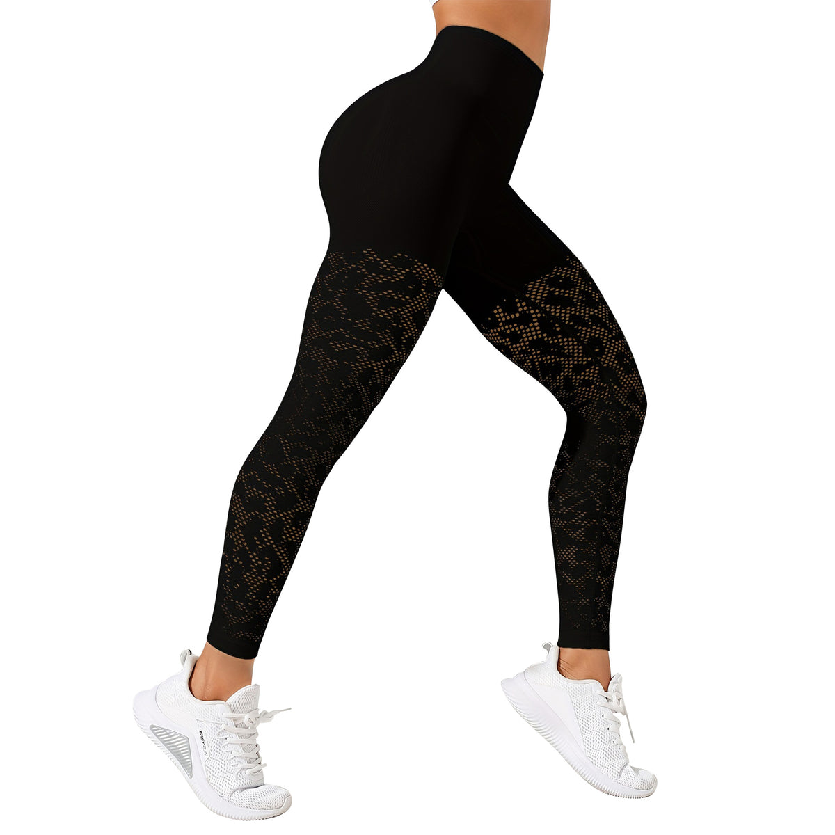 Self-improvement jacquard sport yoga suit