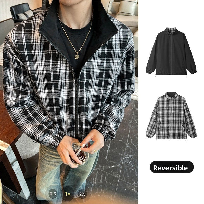 Omkeerbare vintage herenjack losvallend casual model