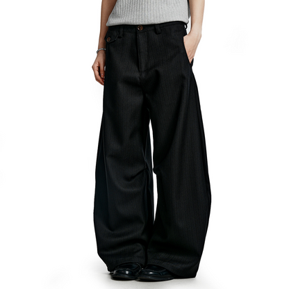 Losse kassieke broek met wijde pijpen unisex