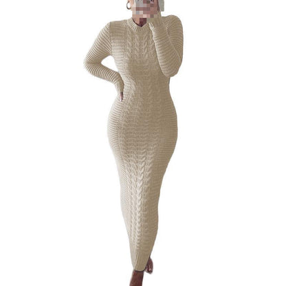 Twisted Long Sleeve Knit Dress