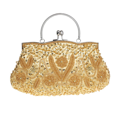 Elegant Chinese Retro Beaded Handbag for Women
