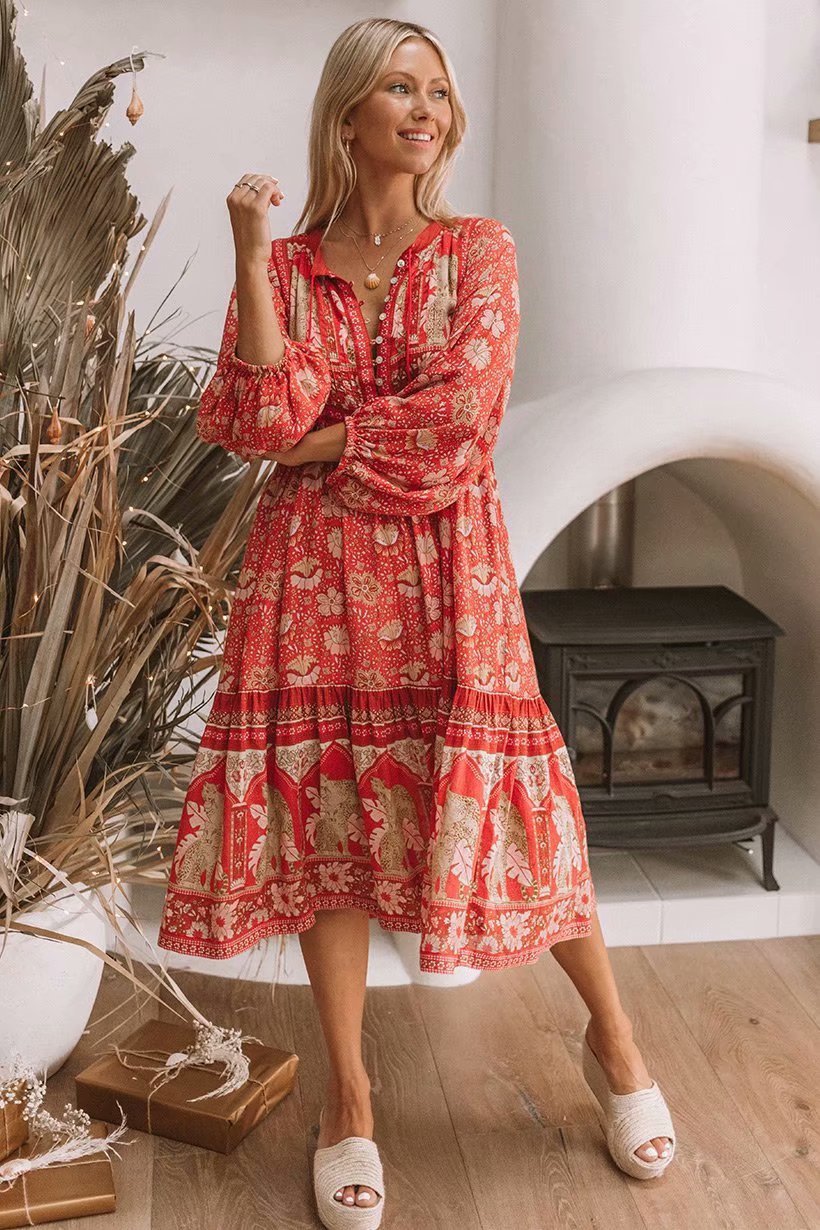 Bohemian Chiffon Beach Casual Dress