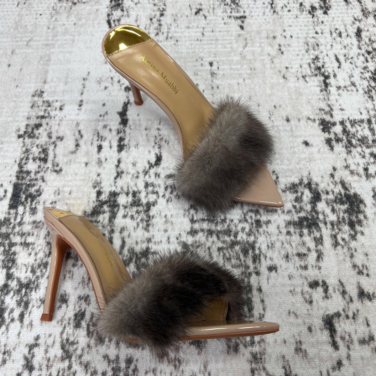 Mink Fur High Heels
