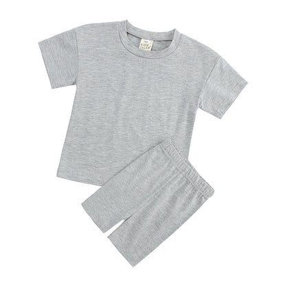 Childrens Cotton Short Sleeve Top and Shorts Set