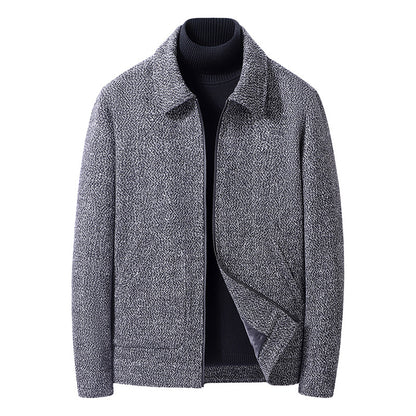 Casual Woolen Business Overcoat, Thickened and Warm Clothing