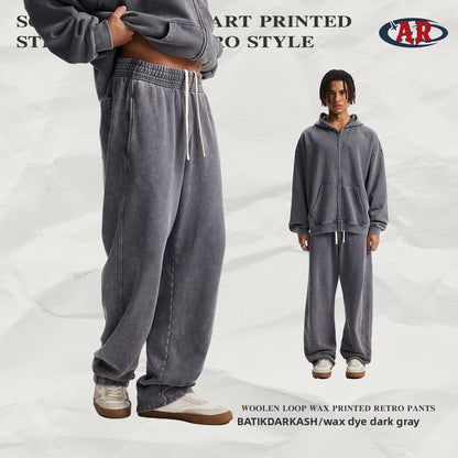 Men's Vintage Washed Cotton Long Pants
