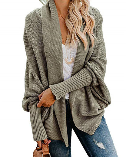 2025 Europe and America cross border AliExpress Amazon women's knitwear cardigan sweater oversized sweater coat women's fashion