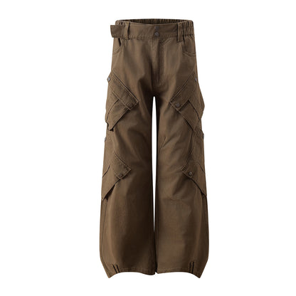 Work pants trendy brand men's multi pocket casual pants