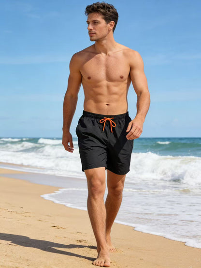 Men Summer Casual Shorts Quick Dry Loose Fit Beach Shorts