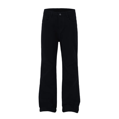 Heren losse wijde jeans met uitlopende pijpen