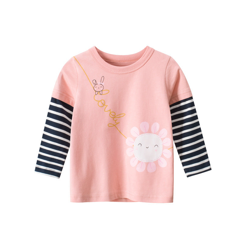 2-IN-1 Look  Lange Mouwen T-shirt Voor Meisjes