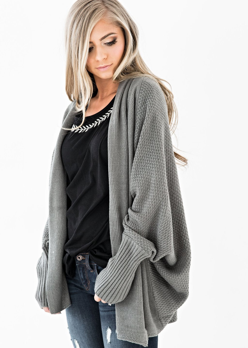 2025 Europe and America cross border AliExpress Amazon women's knitwear cardigan sweater oversized sweater coat women's fashion