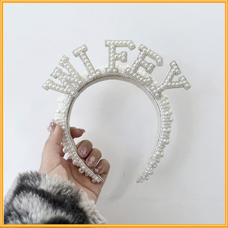 Bruid Vintage Parel Haar Ornament