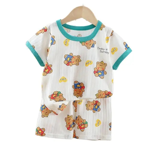 Bedrukte kinder kinder pyjama set