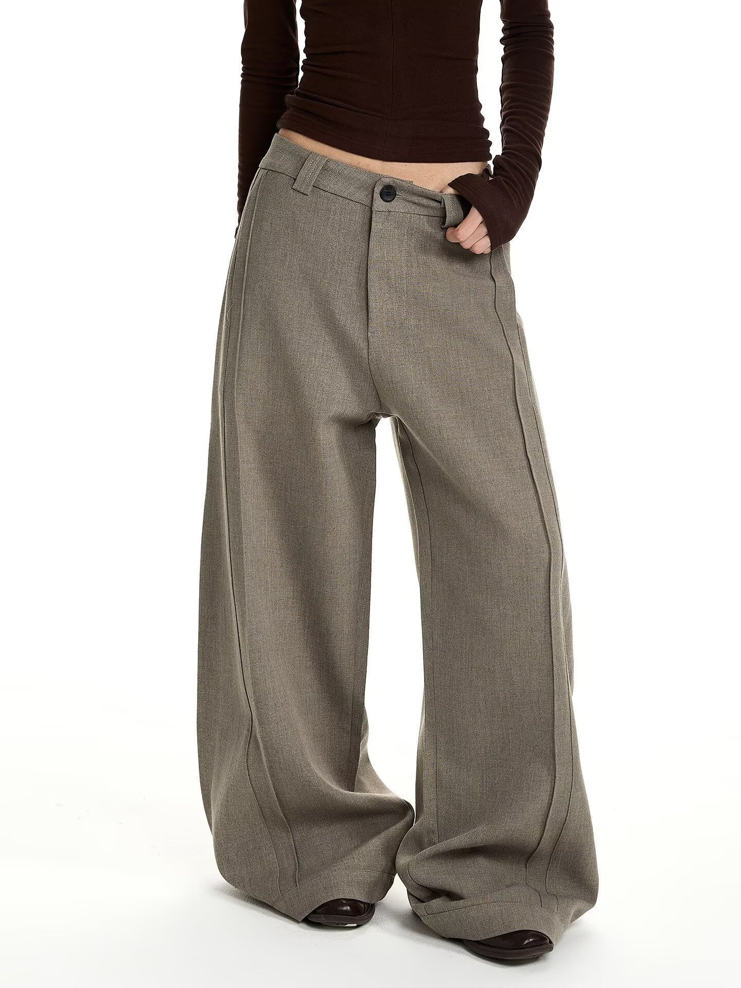 Vintage Design Oversized Drapey Casual Pants