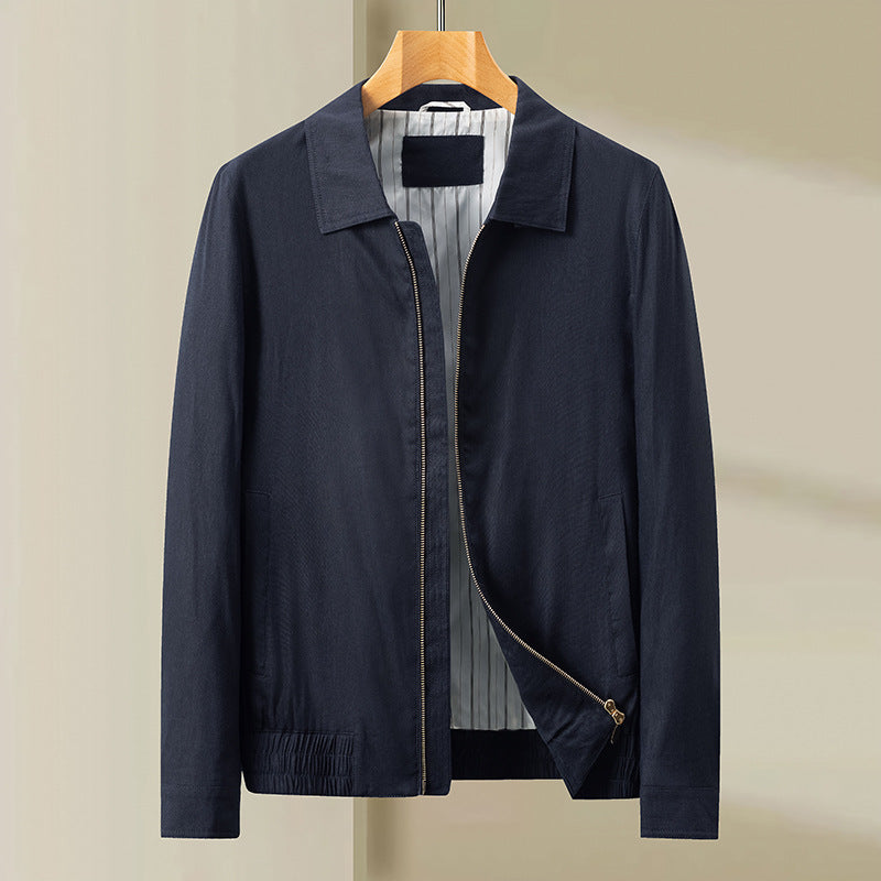 Classic Linen Blend Lapel Jacket